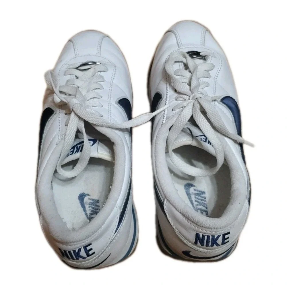 Vintage Nike Cortez Navy Blue & White Sneakers‎ US Size 8